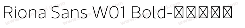 Riona Sans W01 Bold字体转换